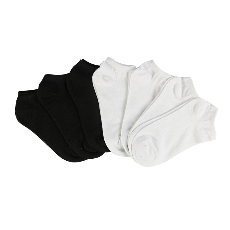 7 Paires de chaussettes en coton pour femmes, respirantes, de couleur solide, confortables, blanches, noires, grises, souples, simples, à la mode, pour la cheville