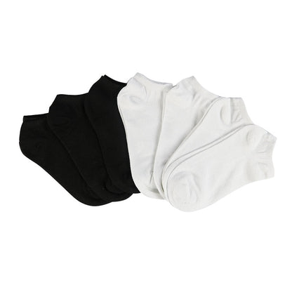 7 Paires de chaussettes en coton pour femmes, respirantes, de couleur solide, confortables, blanches, noires, grises, souples, simples, à la mode, pour la cheville