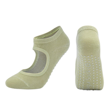 High Quality Pilates Socks Anti-Slip Breathable Backless Yoga Socks Ladies Ballet Dance Sports Socks for Fitness Gym