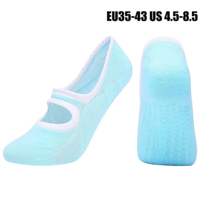 High Quality Pilates Socks Anti-Slip Breathable Backless Yoga Socks Ladies Ballet Dance Sports Socks for Fitness Gym