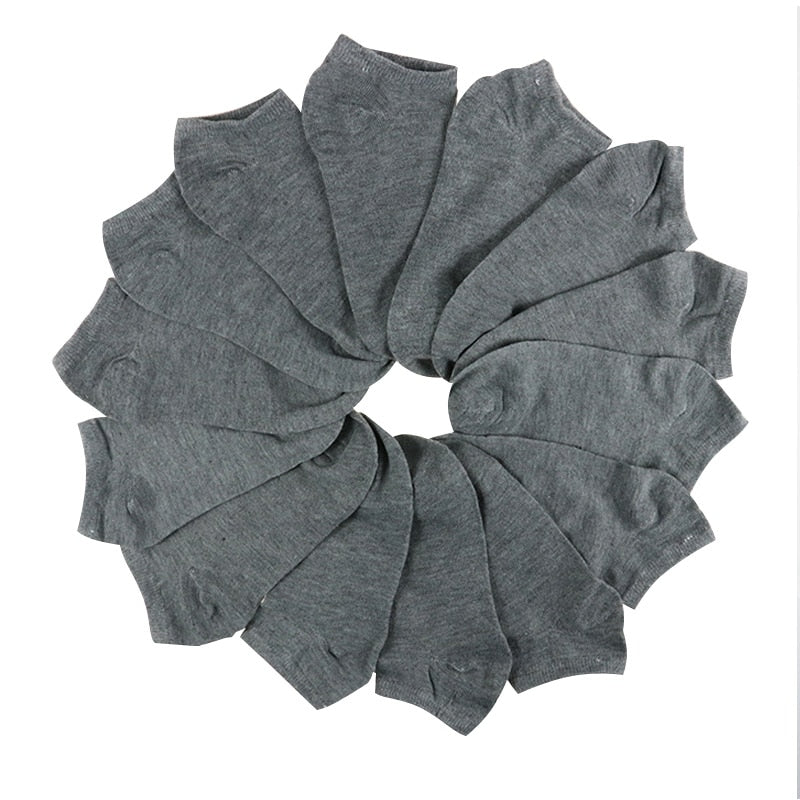 7 Paires de chaussettes en coton pour femmes, respirantes, de couleur solide, confortables, blanches, noires, grises, souples, simples, à la mode, pour la cheville
