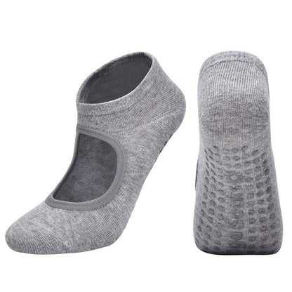 High Quality Pilates Socks Anti-Slip Breathable Backless Yoga Socks Ladies Ballet Dance Sports Socks for Fitness Gym