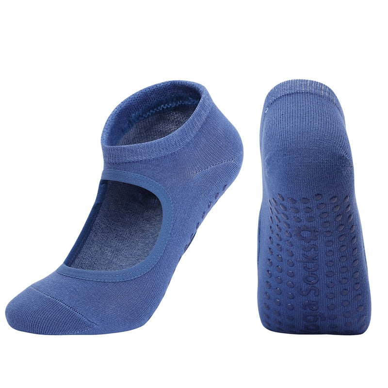 High Quality Pilates Socks Anti-Slip Breathable Backless Yoga Socks Ladies Ballet Dance Sports Socks for Fitness Gym