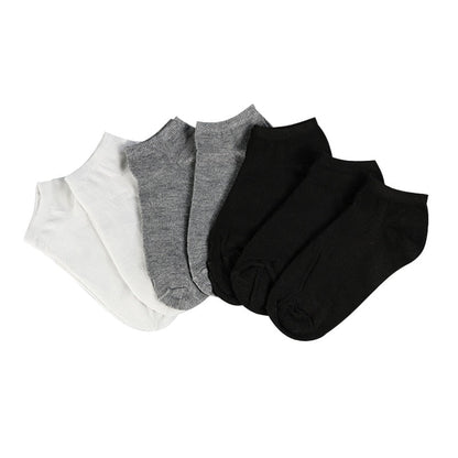 7 Paires de chaussettes en coton pour femmes, respirantes, de couleur solide, confortables, blanches, noires, grises, souples, simples, à la mode, pour la cheville