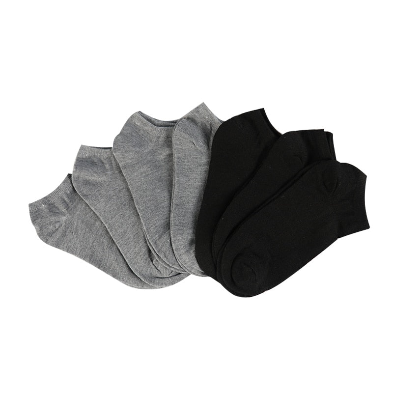 7 Paires de chaussettes en coton pour femmes, respirantes, de couleur solide, confortables, blanches, noires, grises, souples, simples, à la mode, pour la cheville