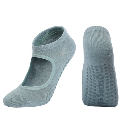High Quality Pilates Socks Anti-Slip Breathable Backless Yoga Socks Ladies Ballet Dance Sports Socks for Fitness Gym