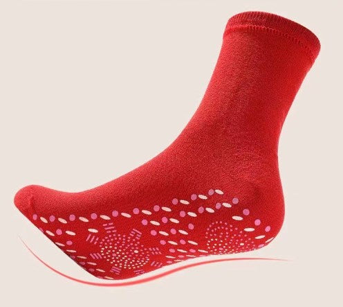 Chaussettes de modelage acupressurales auto-chauffantes à la tourmaline
