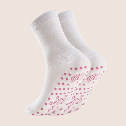 Chaussettes de modelage acupressurales auto-chauffantes à la tourmaline